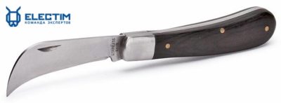 Нож электрика монтерский малый складной с изогнутым лезвием НМ-05 (КВТ)