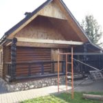 Шлифовка покраска деревянных домов, бань
