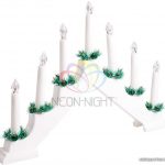 Новогодняя горка 7 свечек, цвет корпуса: Теплый белый