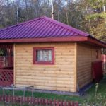 Отличная Банька из бруса проект 6х4м с террасой