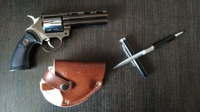 Пистолет-зажигалка + ручка-нож