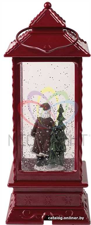 Декоративный вращающийся фонарь с Санта Клаусом, Теплый белый