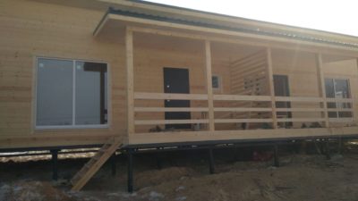 Дом Каркасный под ключ проект Суррей 7,5х18м