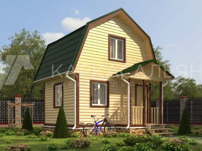 Дом 5х4 м из бруса по проекту Луис под ключ