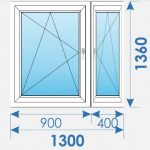 Окно Пвх 1300х1360 дешево профиль Brugmann-13