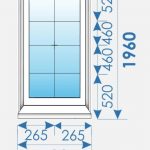 Окна Пвх 530х1960 распродажа дешево профиль Kbe 70