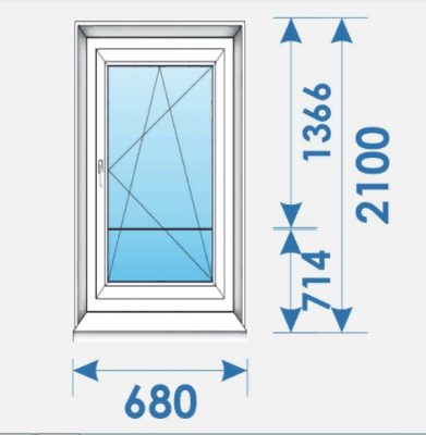 Двери Пвх 680х2100 дешево профиль Rehau-1