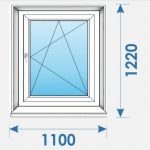 Окна Пвх 1100х1220 дешево профиль Rehau-4