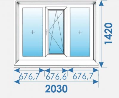 Окна Пвх 2030х1420 профиль Rehau