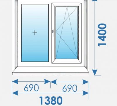 Окна Пвх 1380х1400 дешево профиль Rehau-13