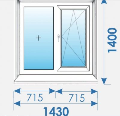 Окна Пвх 1430 х1400 дешево профиль Rehau-14