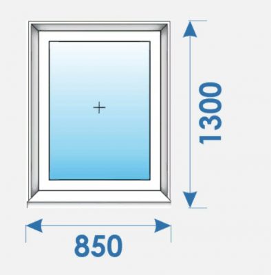Окна Пвх 850х1300 дешево профиль Salamander-1