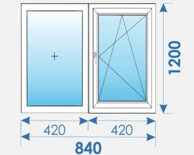 Окна Пвх 840х1200 дешево профиль Salamander № 16