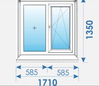 Окно Пвх 1710х1350 дешево профиль Salamander установка