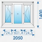 Окно Пвх 2050х1400 Brugmann выезд Минск/Мачулищи