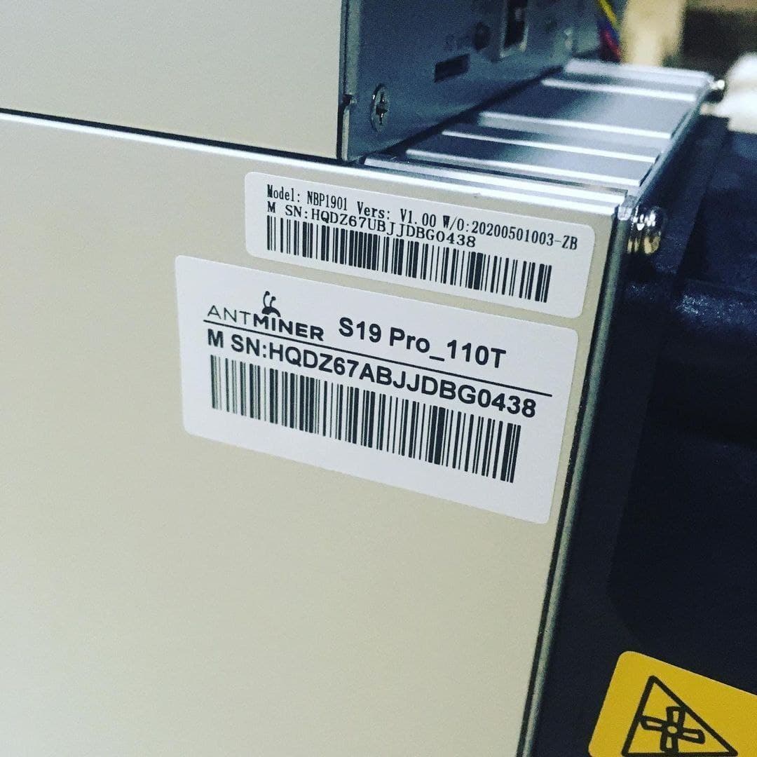 Bitmain Antminer S19 PRO 110th