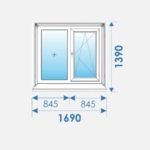 Окно Пвх 1690х1390 дешево профиль Salamander № 22