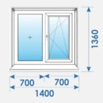 Окно Пвх профиль Brugmann 1400х1360 дешево.
